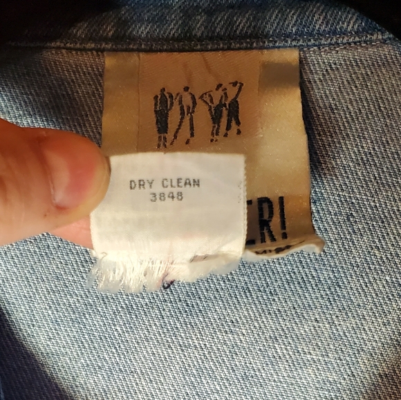 Vintage Together! Jean Jacket 80s Lace Crochet Cottagecore - Picture 10 of 10